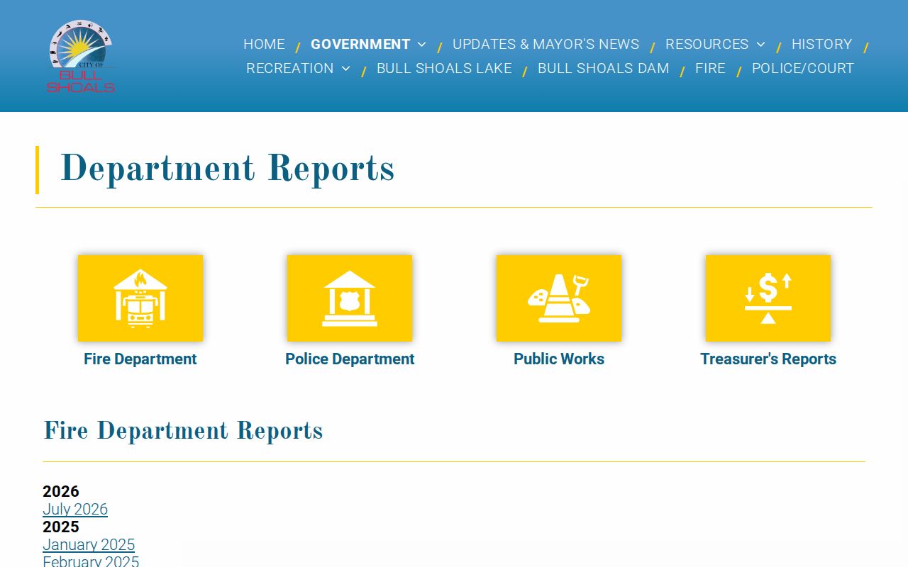 Bull Shoals police activity report archive for Marion County arrest records
