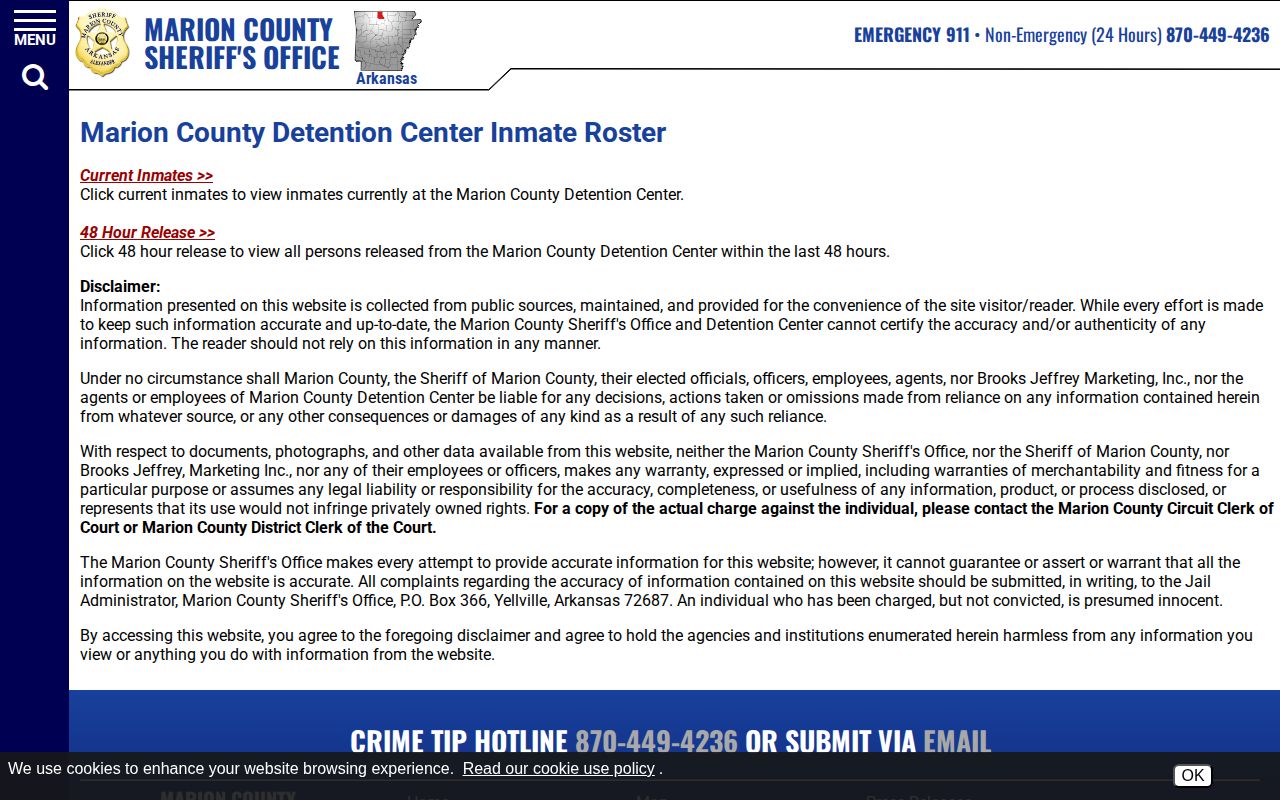 Marion County official busted mugshot roster gateway