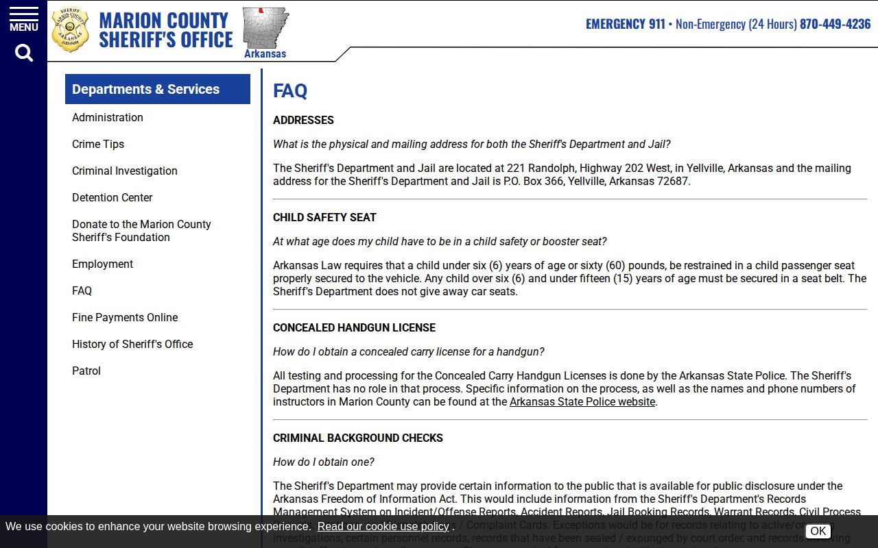 Marion County warrant check and records FAQ
